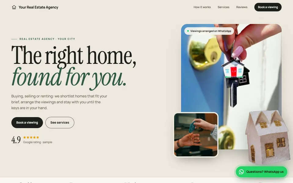 Sample 3D website for a real estate agency